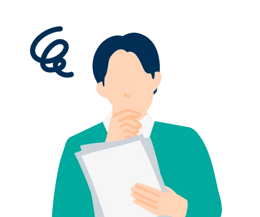 悩む人物イラスト