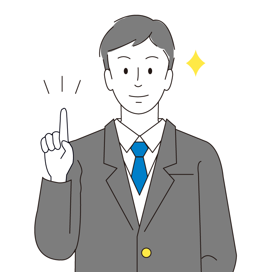 ポイントを話している男性