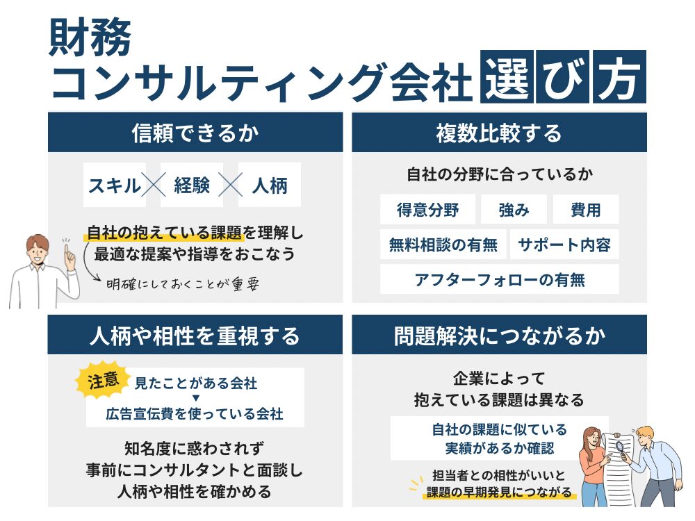 財務コンサルティング会社のおすすめの選び方