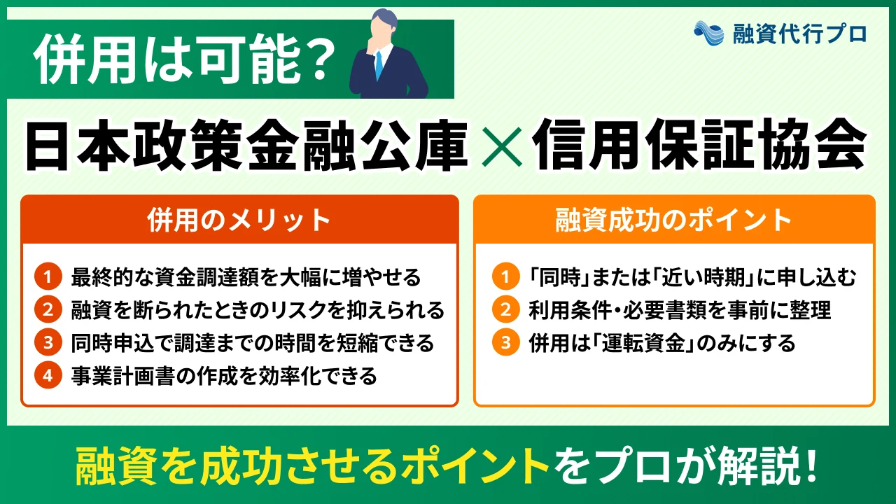 日本政策金融公庫と信用保証協会の併用は可能？申請のポイントも解説