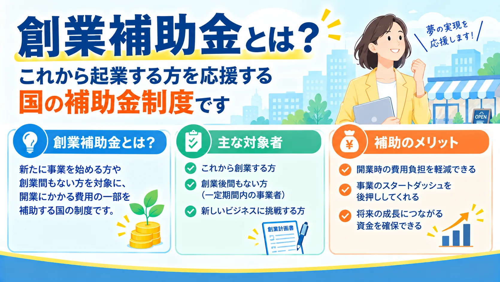 創業補助金とは？その種類や申請方法・流れ、メリットデメリットを解説