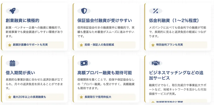 地方銀行で融資・審査を受ける6つのメリット