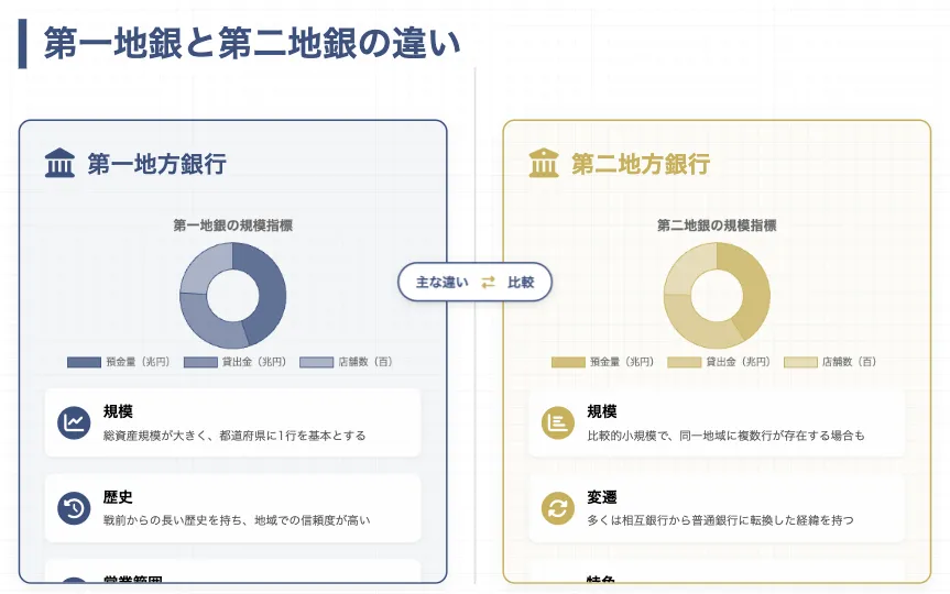 第一地銀と第二地銀の違い